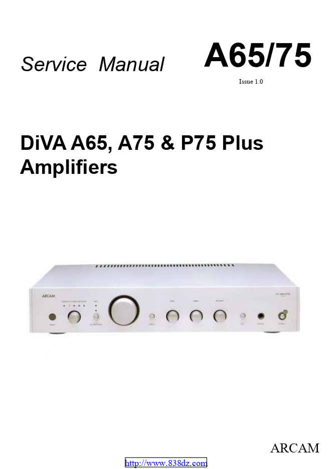 ARCAM 雅骏 DiVA A75 AV功放维修电路图