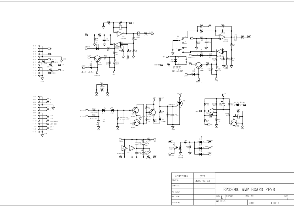 百灵达Behringer EPX3000专业功放维修电路图