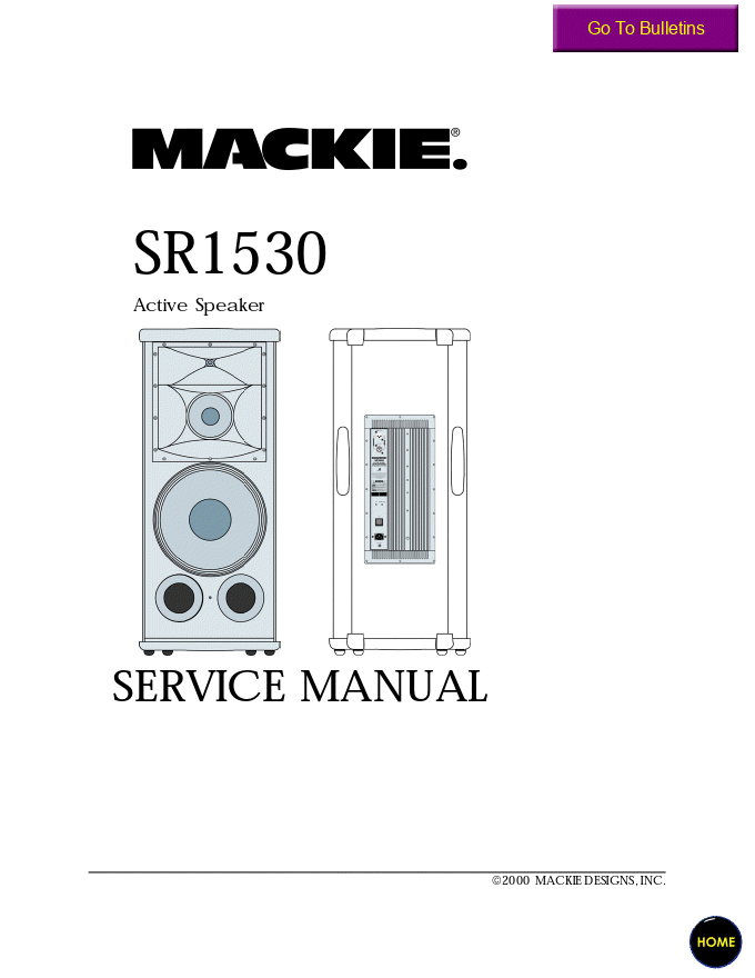 mackie美奇SR1530功放维修手册