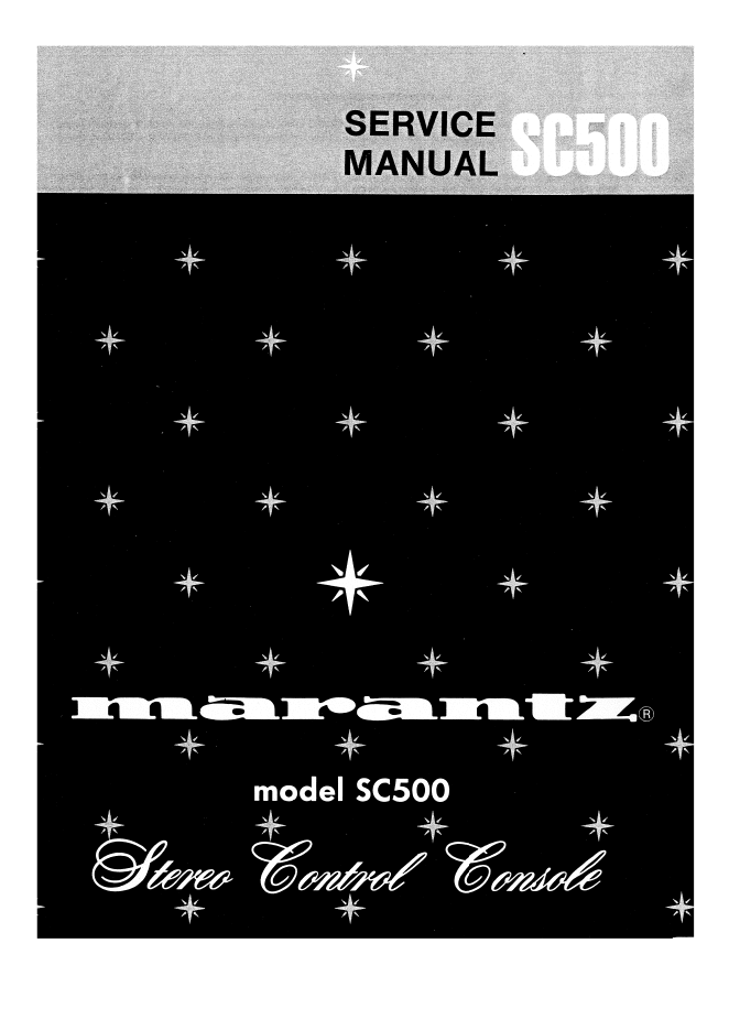 Marantz马兰士 SC500前级维修手册