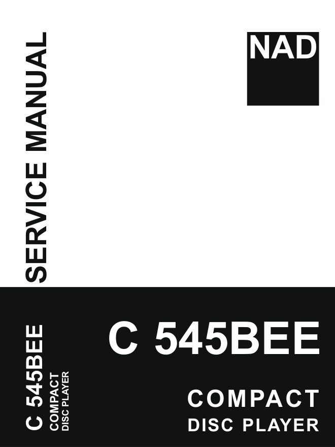 NAD C 545BEE CD播放机维修手册