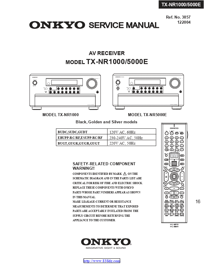 安桥Onkyo TX-NR1000 AV功放电路图