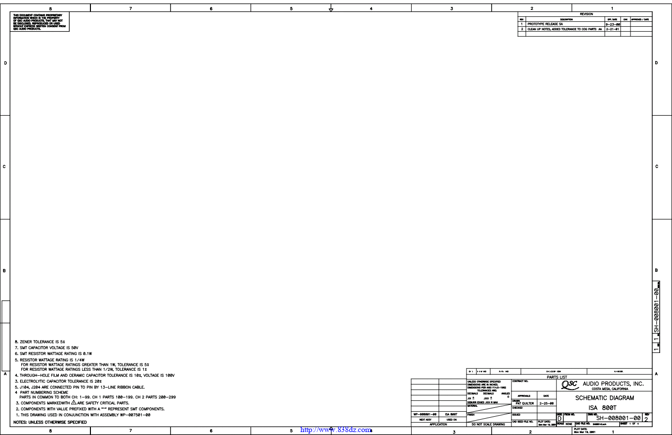 QSC ISA800T功放电路图
