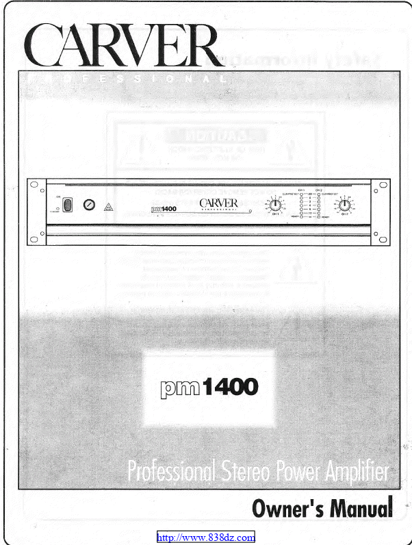 Carver 卡维 PM-1400功放维修手册